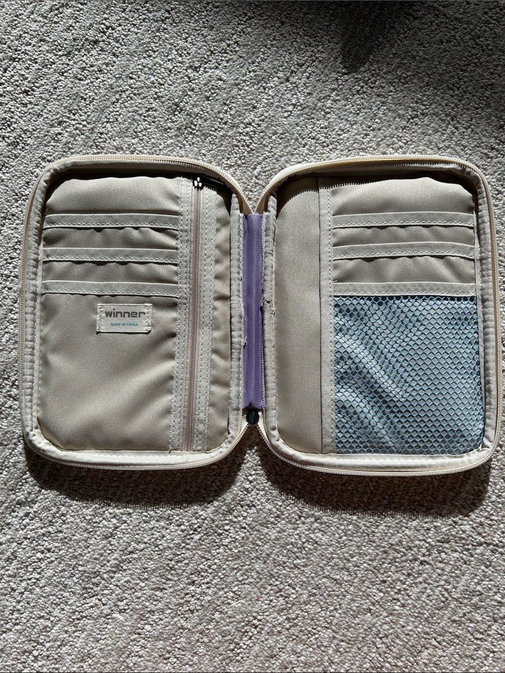 WINNER Beige Travel Organizer Case
